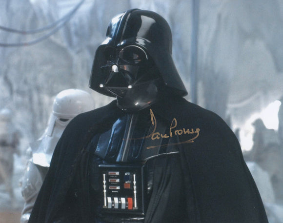 Dave Prowse  10x8 signed in Gold Star Wars