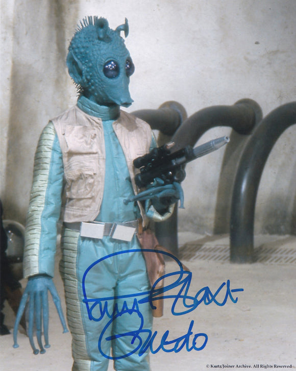 Paul Blake 10x8 signed in Blue - Star Wars