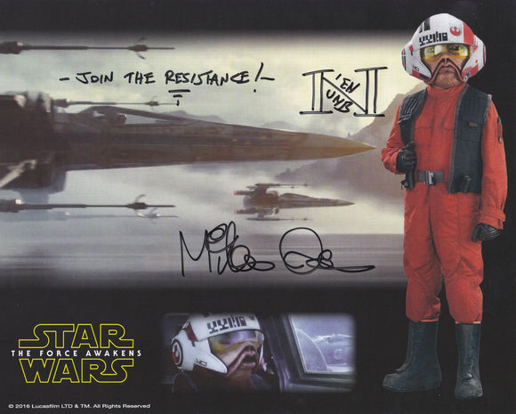 Mike Quinn 10x8 signed in Black - Star Wars Cardstock