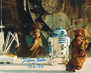 Kenny Baker 10x8 signed in Blue Star Wars A New Hope