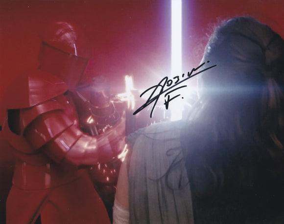 Florian Robin 10x8 signed in Black Star Wars The Last Jedi