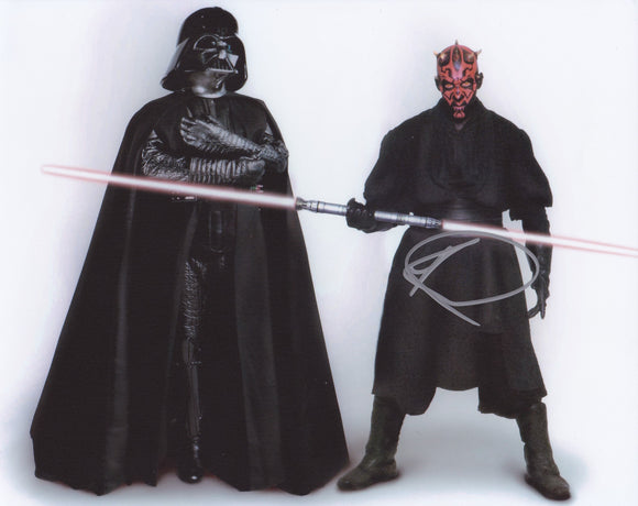 Ray Park 10x8 signed in Silver Star Wars The Phantom Menace
