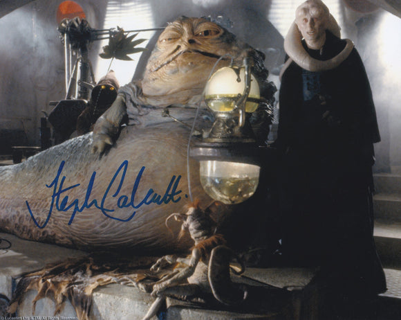 Stephen Calcutt 10x8 signed in Blue Star Wars Return of the Jedi