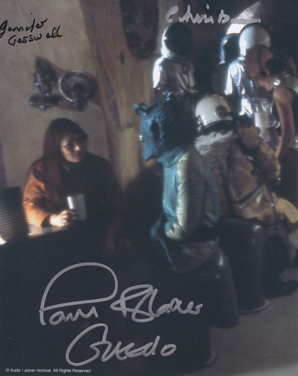 Paul Blake, Jenny Cresswell and Chris Bunn 10x8 TRIPLE signed in Blue Star Wars A New Hope