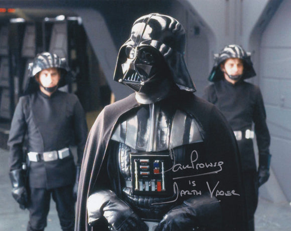 Dave Prowse 10x8 signed in Silver Star Wars A New Hope