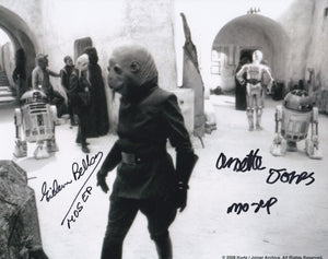 Annette Jones & Eileen Bellson 10x8 DOUBLE signed in Black Star Wars A New Hope
