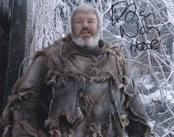 Kristian Nairn 10x8 signed in Black Game of Thrones