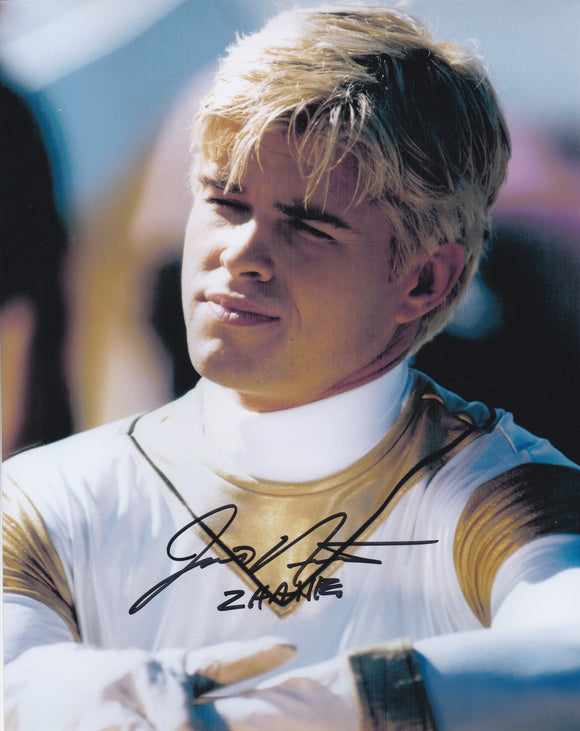 Justin Nimmo 10x8 signed in Black Power Rangers