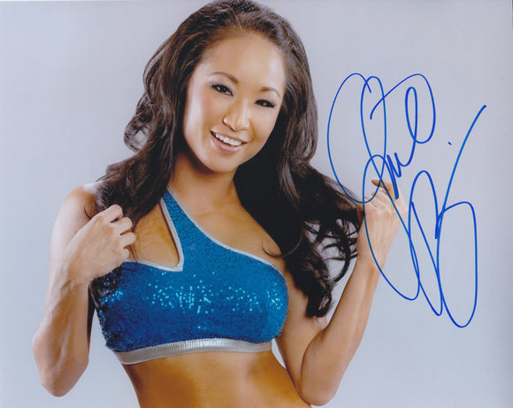 Gail Kim 10x8 signed in Blue Wrestling