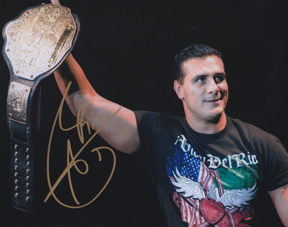 Alberto Del Rio 10x8 signed in Gold Wrestling