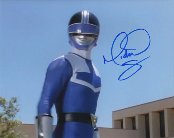 Michael Copon 10x8 signed in Blue Power Rangers