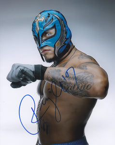 Rey Mysterio 10x8 signed in Blue