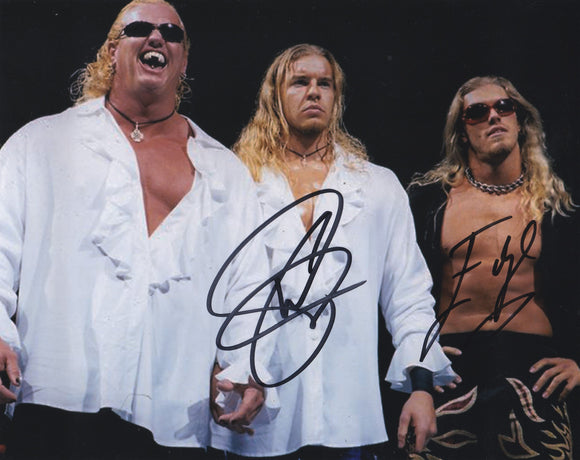 Edge and Christian 10x8 signed in Black