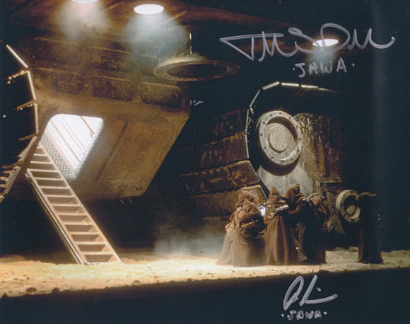 Andrea Wickman and Tim Donaldson 10x8 signed in Black Star Wars A New Hope