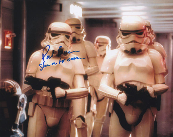Paul Bannon 10x8 signed in Blue Star Wars A New Hope