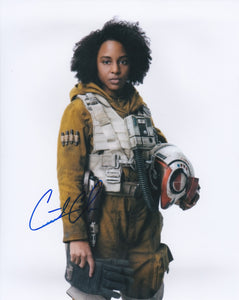 Crystal Clarke 10x8 signed in Blue Star Wars The Last Jedi
