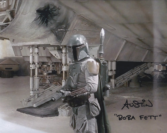 Mark Austin 10x8 signed in Black Star Wars A New Hope