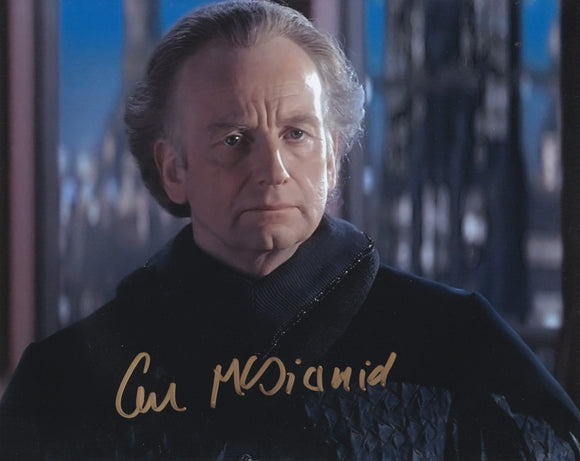Ian Mcdiarmid The Emperor 10x8 signed in Gold Star Wars
