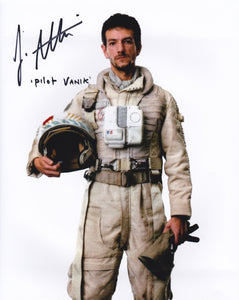 Josef Altin 10x8 signed in Black Star Wars The Rise of Skywalker