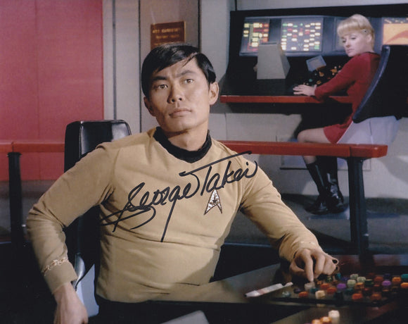 George Takei 10x8 signed in black Star Trek