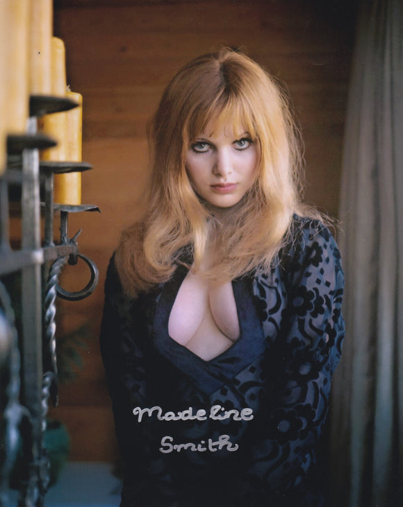 Madeline Smith 10x8 signed in silver Hammer Horror