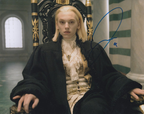Jamie Campbell Bower 10x8 signed in blue Twilight