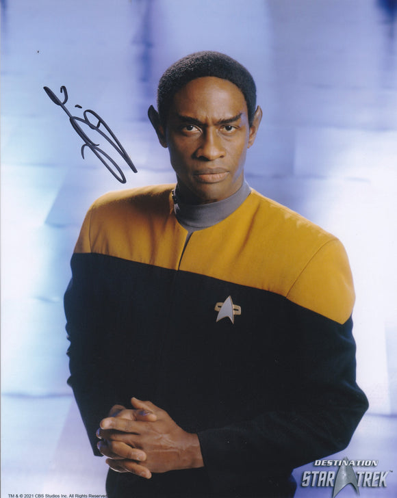 Tim Russ 10x8 signed in Black Star Trek
