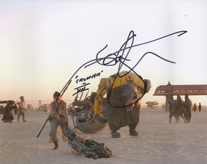 Ian Whyte 10x8 signed in Black Star Wars The Force Awakens