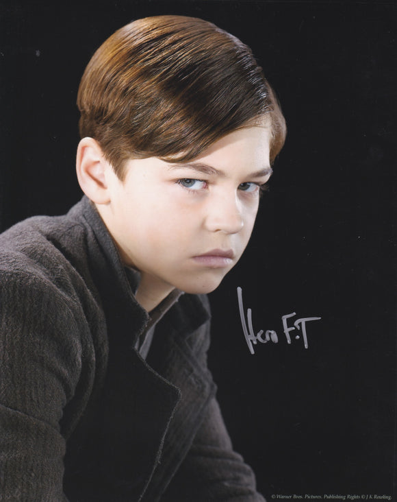 Hero Fiennes Tiffin 10x8 signed in SIlver Harry Potter