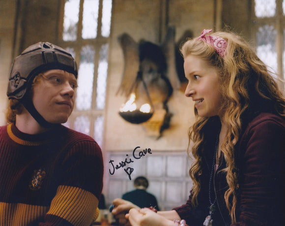 Jessica Cave 10x8 signed in Black Harry Potter