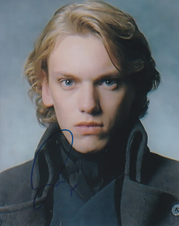 Jamie Campbell Bower 10x8 signed in Blue Harry Potter