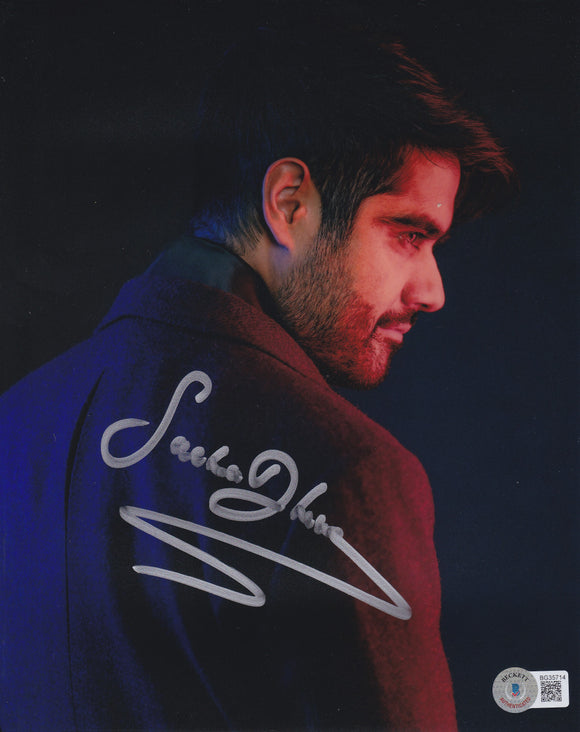 Sacha Dhawan 10x8 signed in Silver Doctor Who WITH BECKETT