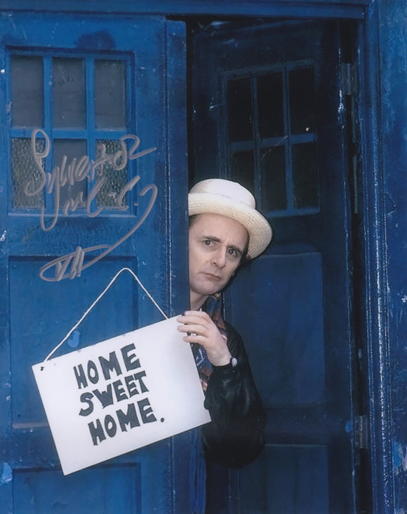 Sylvester McCoy10x8 signed in Silver Doctor Who