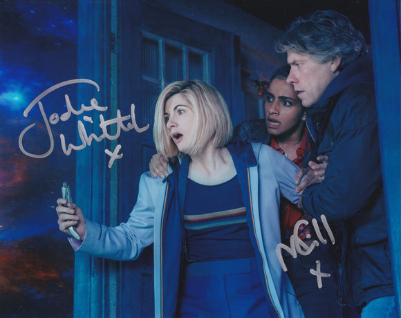Jodie Whittaker & Mandip Gill 10x8 signed in Silver Doctor Who