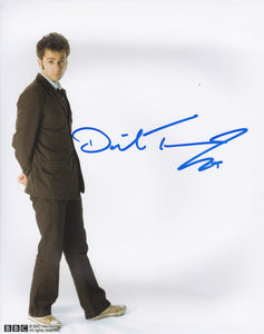 David Tennant 10x8 signed in Blue Doctor Who