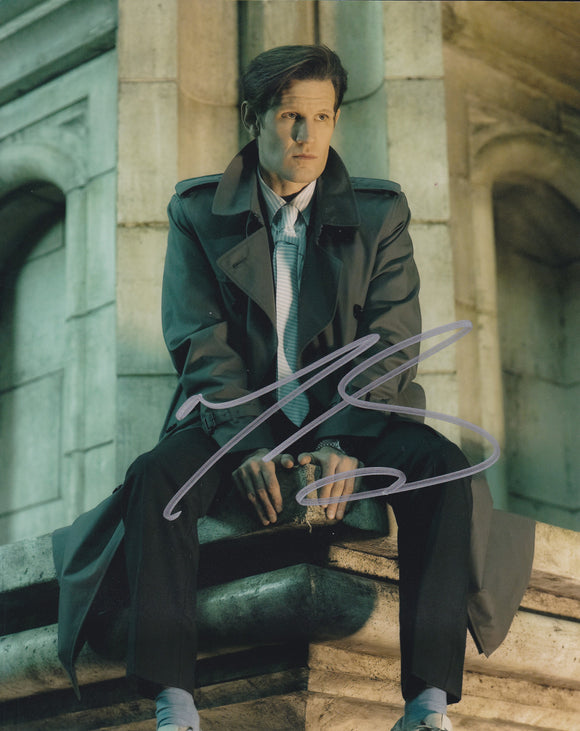 Matt Smith 10x8 signed in Silver  Doctor Who