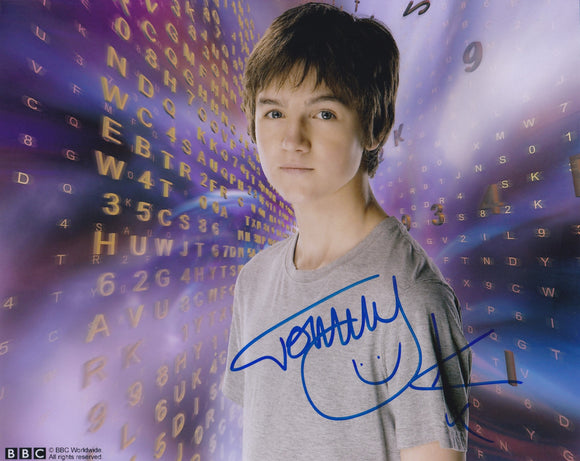 Tommy Knight 10x8 signed in Blue Doctor who