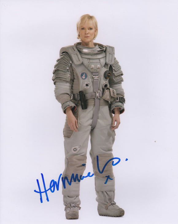 Hermione Norris 10x8 signed in Blue Doctor who