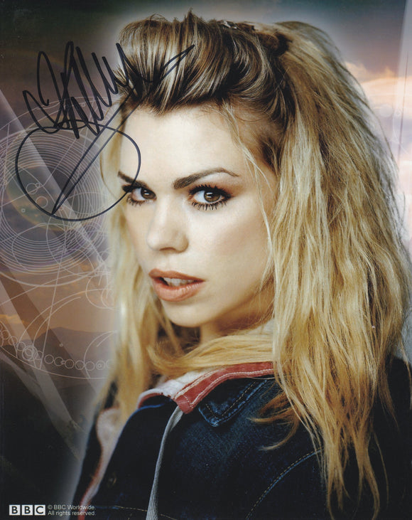 Billie Piper 10x8 signed in Black Doctor who