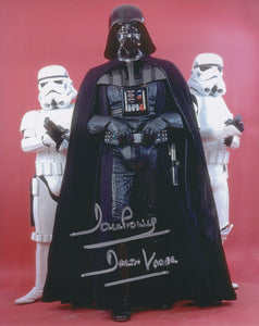 Dave Prowse 10x8 signed in Silver Star Wars