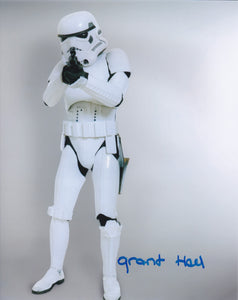 Grant Hall signed in Blue Star wars