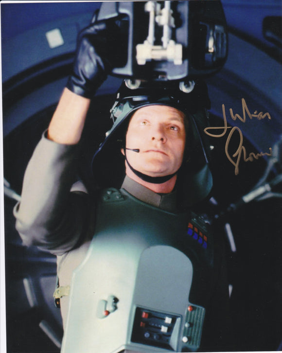 Julian Glover 10x8 signed in Gold Star wars