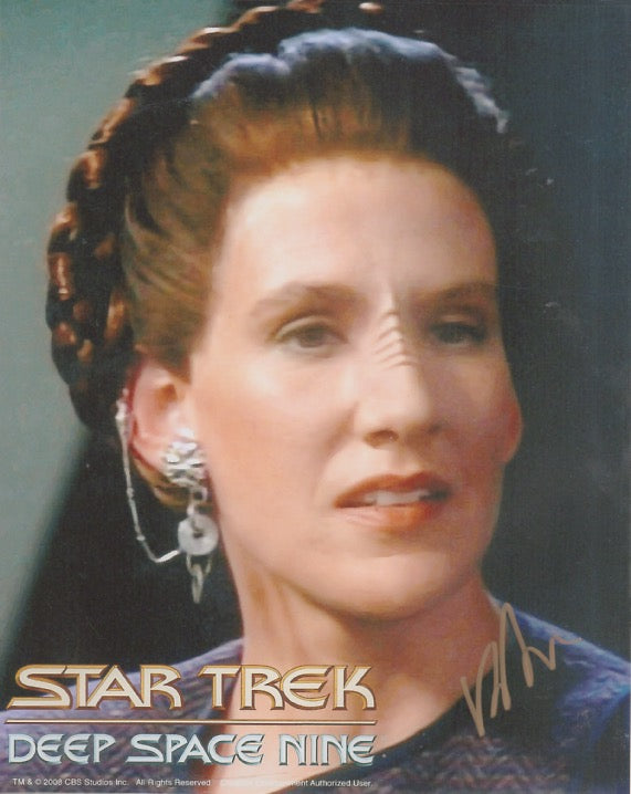 Kitty Swink 10x8 signed in gold DS9 Official Picture